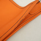 Hermes Shoulder Bag Evelyne Taurillon Clemence Orange Silver — view 7
