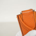 Hermes Shoulder Bag Evelyne Taurillon Clemence Orange Silver — view 8
