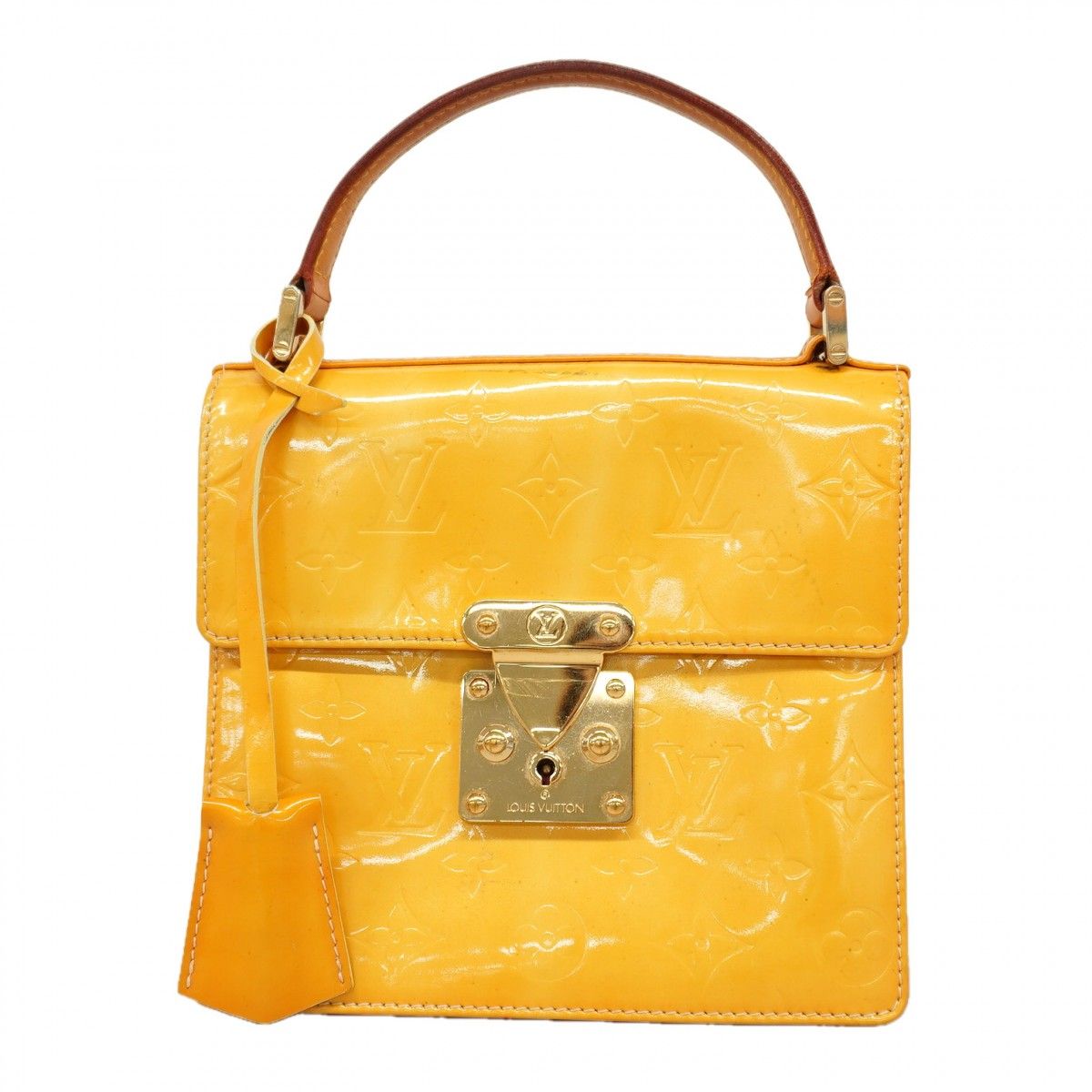 Louis Vuitton Handbag Vernis Spring Street Lime Yellow