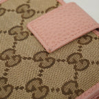Gucci Wallet GG Canvas Brown Pink Gold — view 7