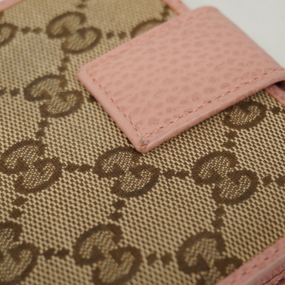 Gucci Wallet GG Canvas Brown Pink Gold — view 7