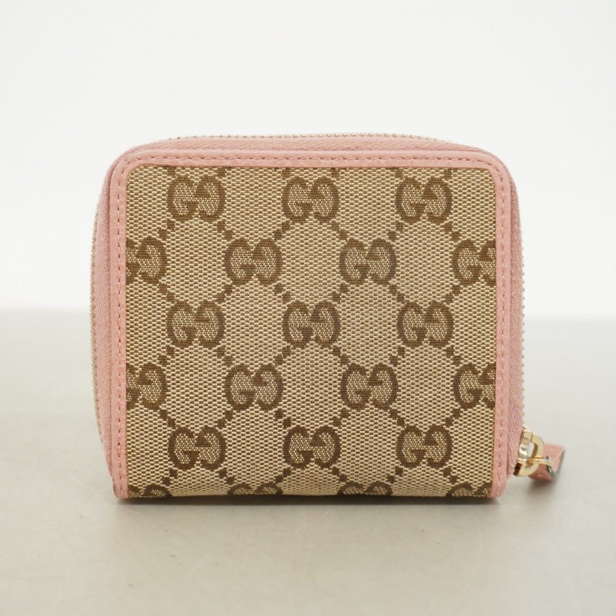 Gucci Wallet GG Canvas Brown Pink Gold — view 8