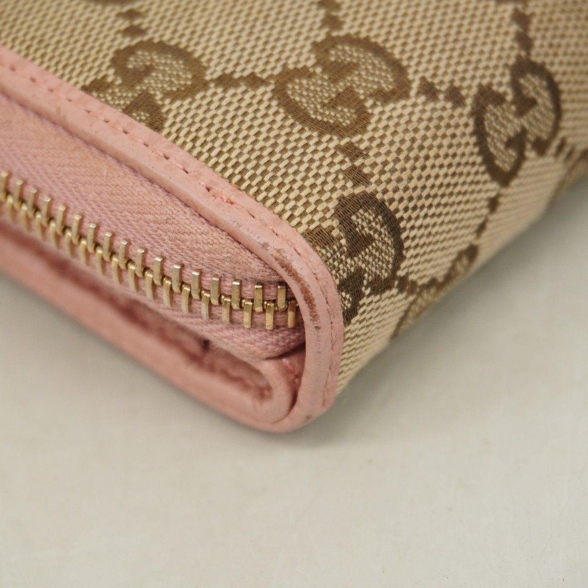 Gucci Wallet GG Canvas Brown Pink Gold — view 5