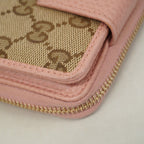 Gucci Wallet GG Canvas Brown Pink Gold — view 6