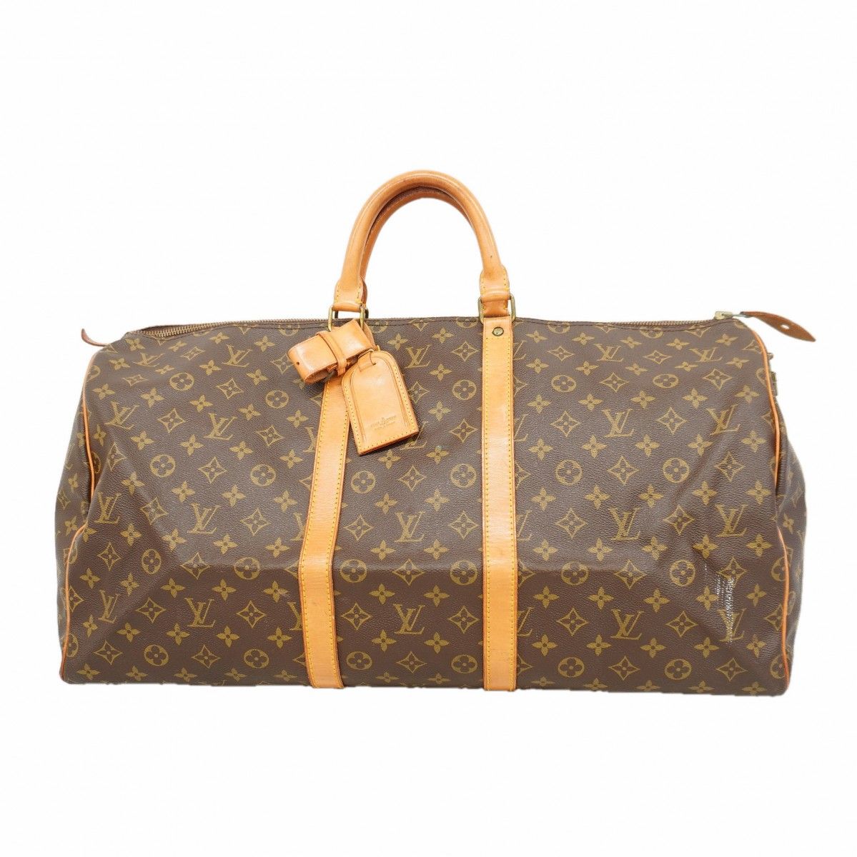 Louis Vuitton Boston Bag Monogram Keepall 55 Brown