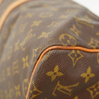 Louis Vuitton Boston Bag Monogram Keepall 55 Brown — view 6