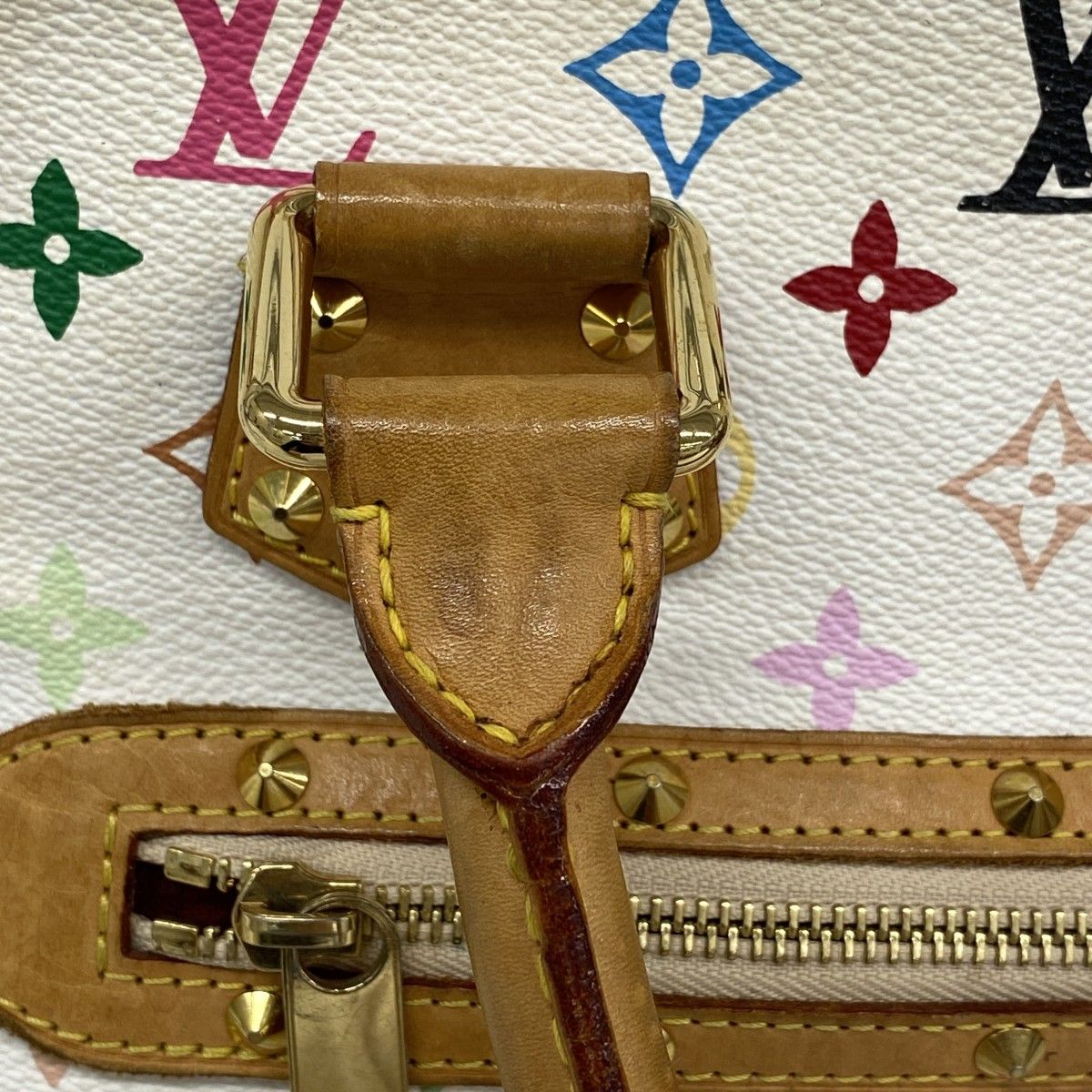 Louis Vuitton Handbag Monogram Multicolor Alma Blanc — view 8