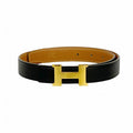 Hermes Belt Constance Box Calf Courchevel Black Gold