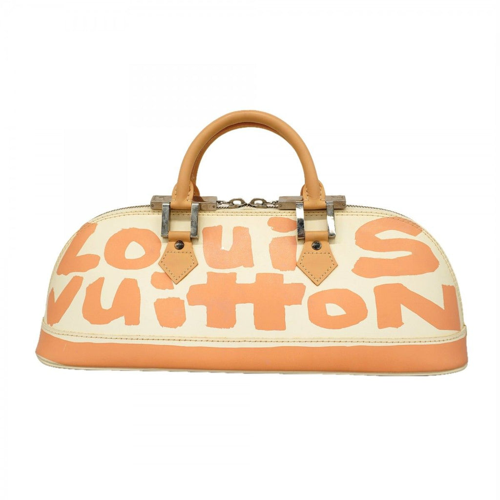 Louis Vuitton Handbag Graffiti Alma Horizontal White Beige