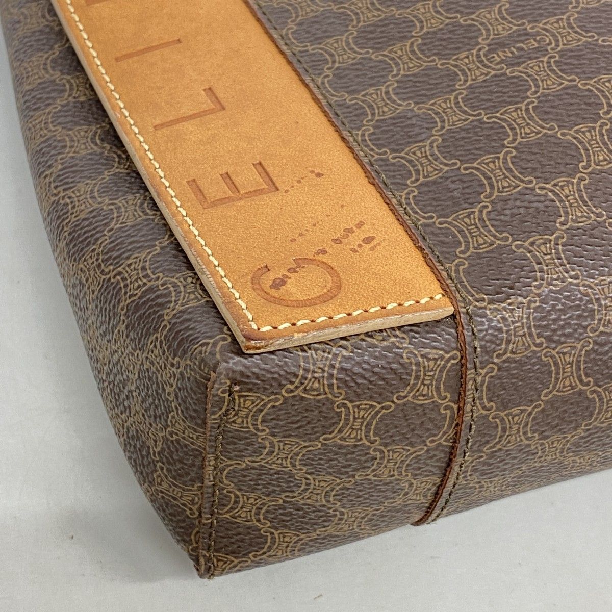 Celine Handbag Macadam Brown Gold — view 6