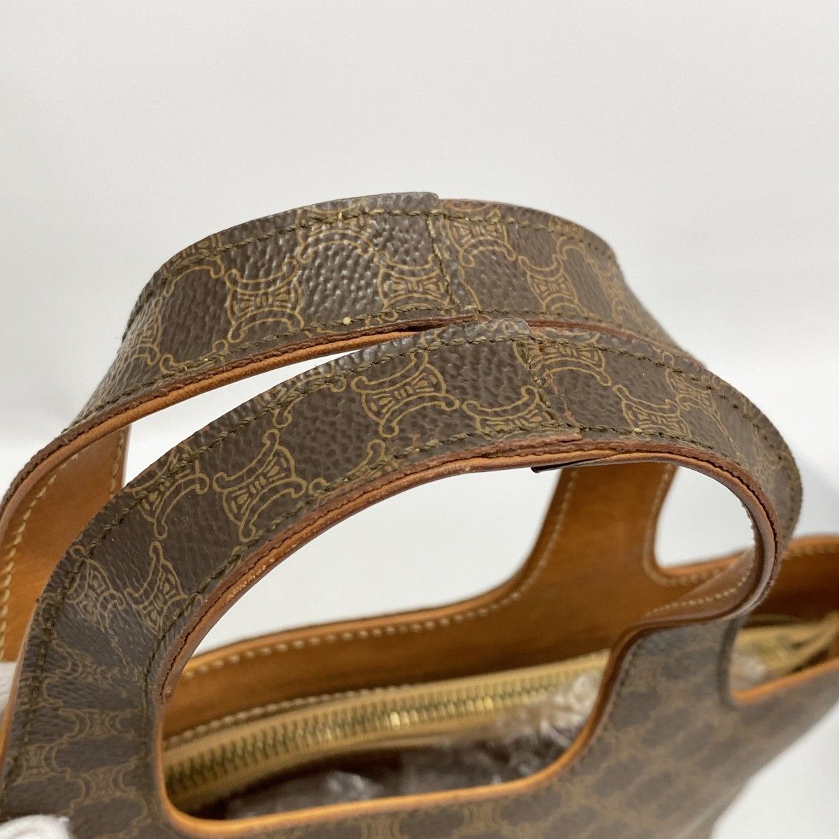 Celine Handbag Macadam Brown Gold — view 7