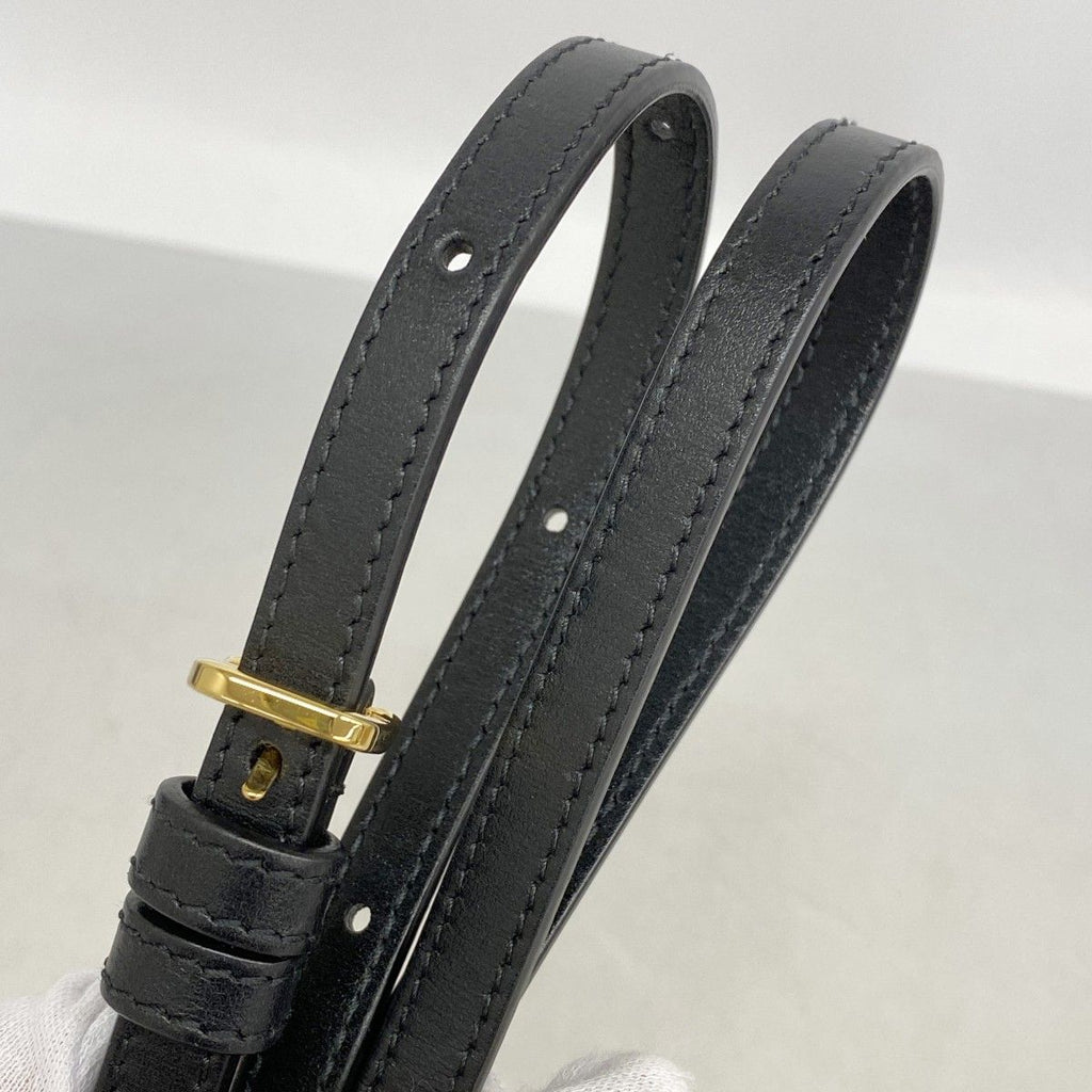 Gucci Shoulder Bag Horsebit Leather Black Gold — view 9