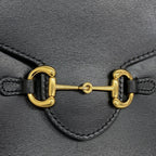 Gucci Shoulder Bag Horsebit Leather Black Gold — view 8