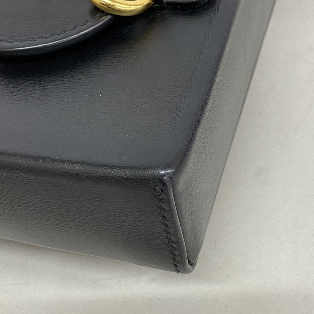 Gucci Shoulder Bag Horsebit Leather Black Gold — view 6