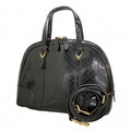 Gucci Handbag Micro Guccissima Enamel Black Gold 2-Way