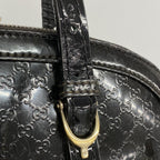 Gucci Handbag Micro Guccissima Enamel Black Gold 2-Way — view 9