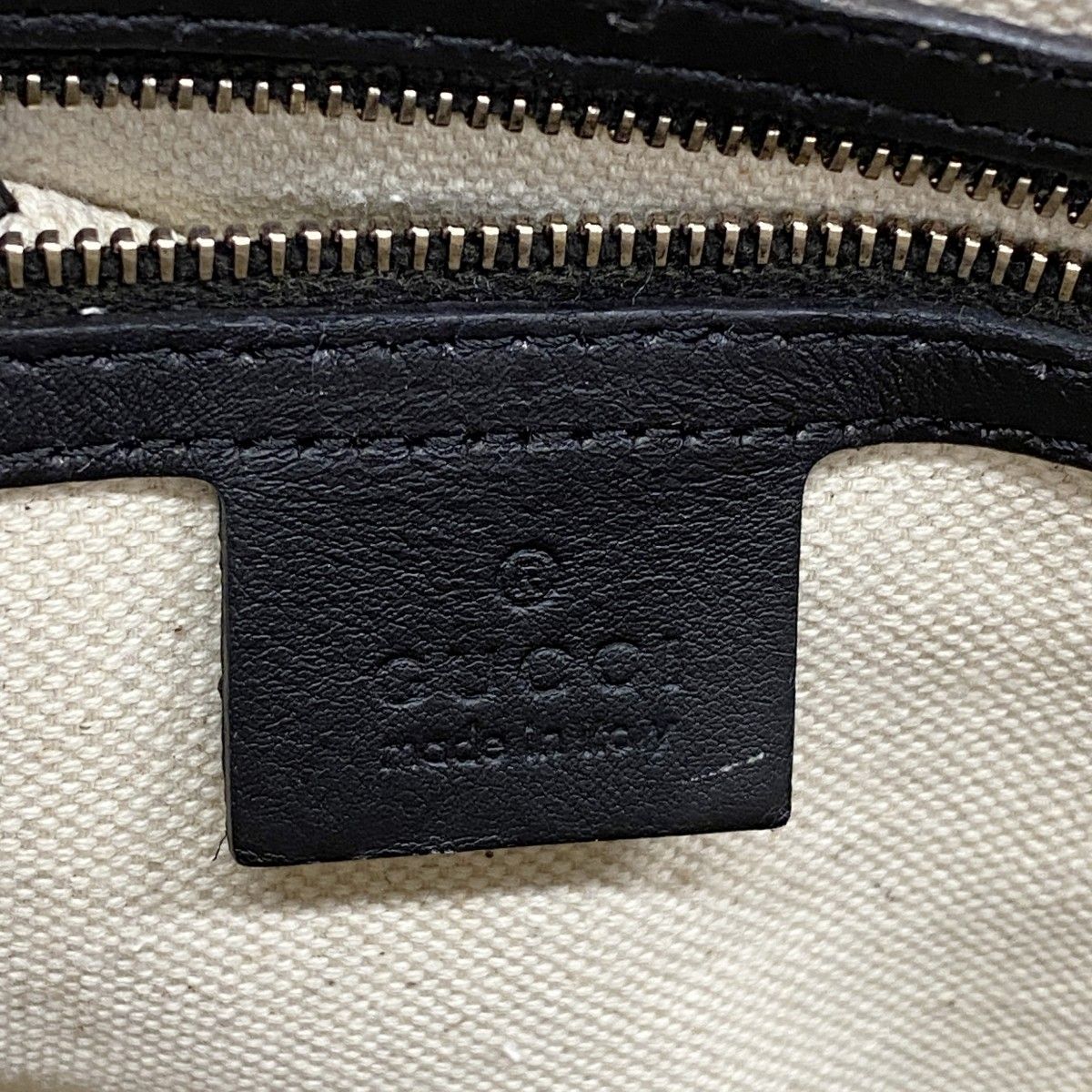 Gucci Handbag Micro Guccissima Enamel Black Gold 2-Way — view 5
