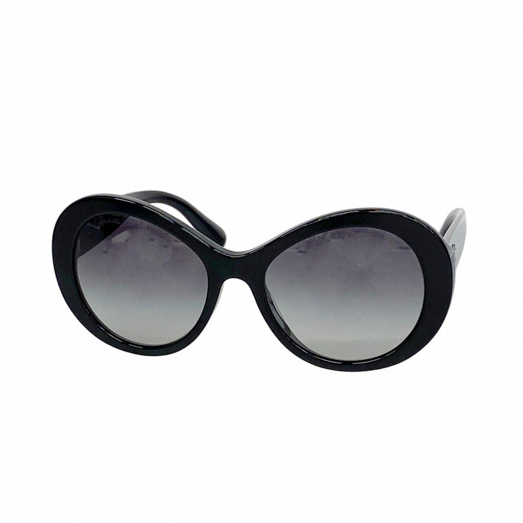 Chanel Sunglasses Acetate Black Silver Eyewear