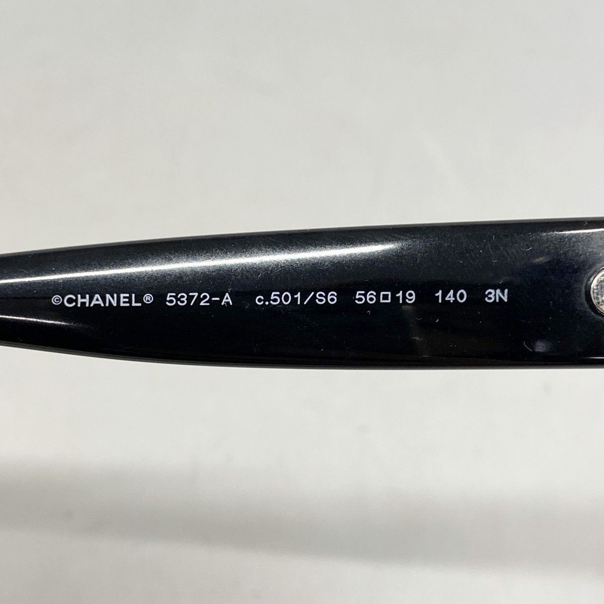 Chanel Sunglasses Acetate Black Silver Eyewear — view 3