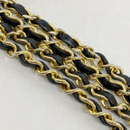 Chanel Shoulder Bag Quilted Lambskin Black Gold — view 8