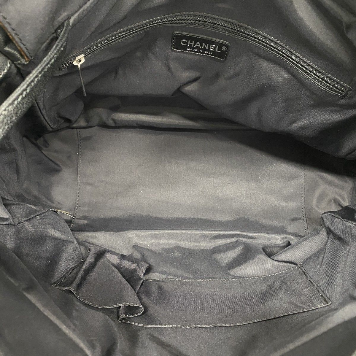 Chanel Tote Paris Biarritz Canvas Black Silver — view 4
