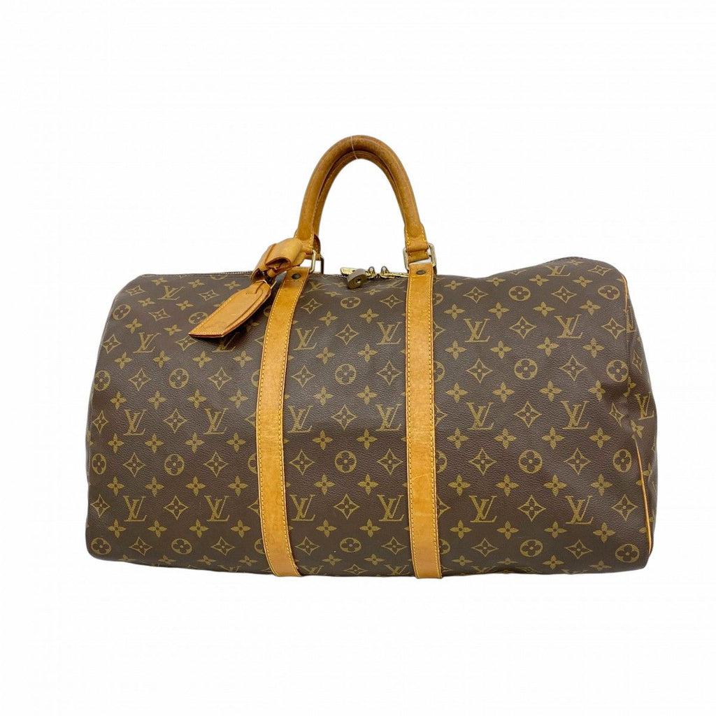 Louis Vuitton Boston Bag Monogram Keepall 50 Brown