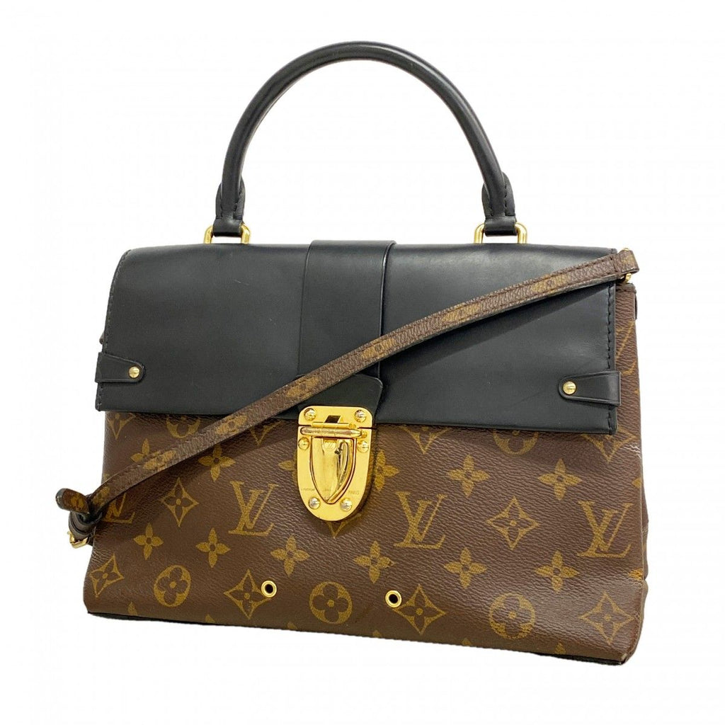 Louis Vuitton Handbag Monogram One Handle Flap Bag MM Noir 2-Way