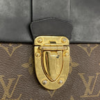 Louis Vuitton Handbag Monogram One Handle Flap Bag MM Noir 2-Way — view 8