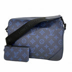 Louis Vuitton Shoulder Bag Monogram Shadow Duo Messenger Navy