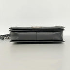 Chanel Shoulder Bag Boy Lambskin Black Silver — view 3