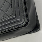 Chanel Shoulder Bag Boy Lambskin Black Silver — view 6