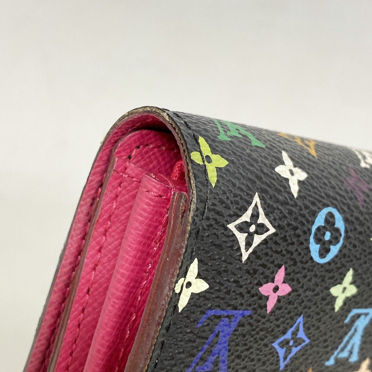 Louis Vuitton Wallet Monogram Multicolor Portefeuille Sarah Noir Grenade — view 6