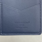 Louis Vuitton Card Case Monogram Shadow Organizer de Poche Blue Marine — view 4