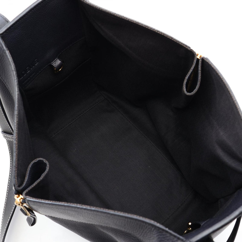 Loewe Handbag Hammock Small 2-Way Navy Black Leather — view 3
