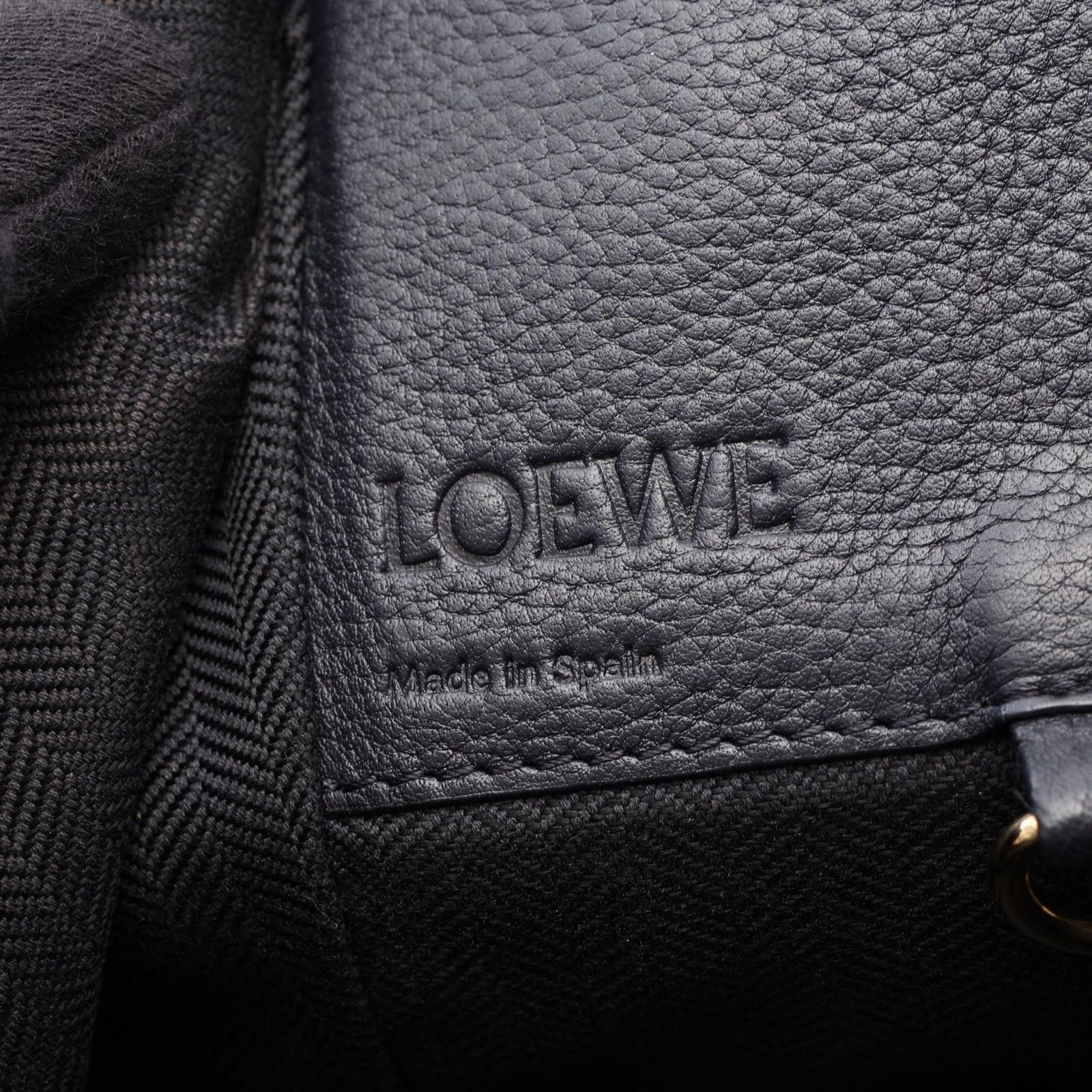 Loewe Handbag Hammock Small 2-Way Navy Black Leather — view 4