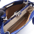 Fendi Handbageria Peekaboo Regular 2-Way Blue Leather Selleria Handbag — view 3