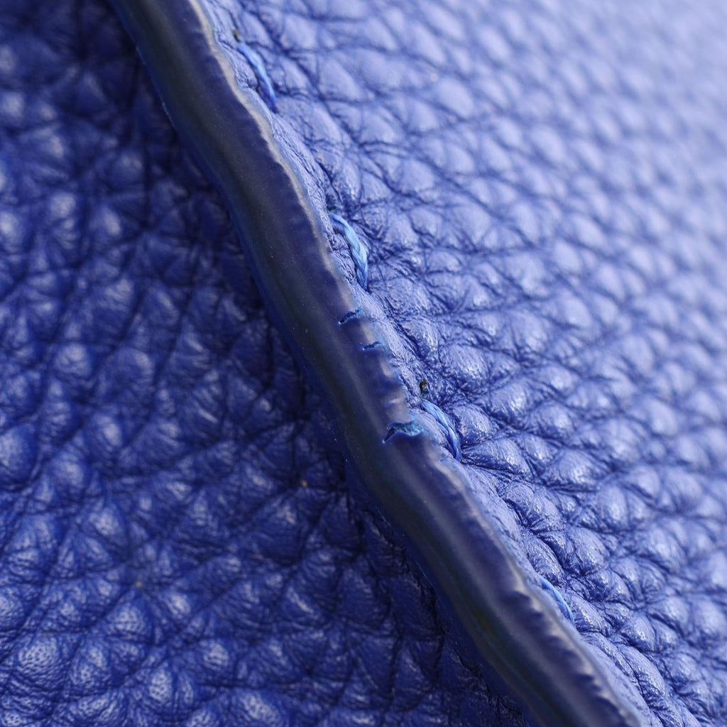 Fendi Handbageria Peekaboo Regular 2-Way Blue Leather Selleria Handbag — view 8