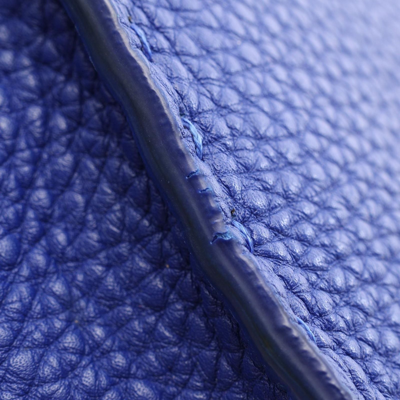 Fendi Handbageria Peekaboo Regular 2-Way Blue Leather Selleria Handbag — view 8