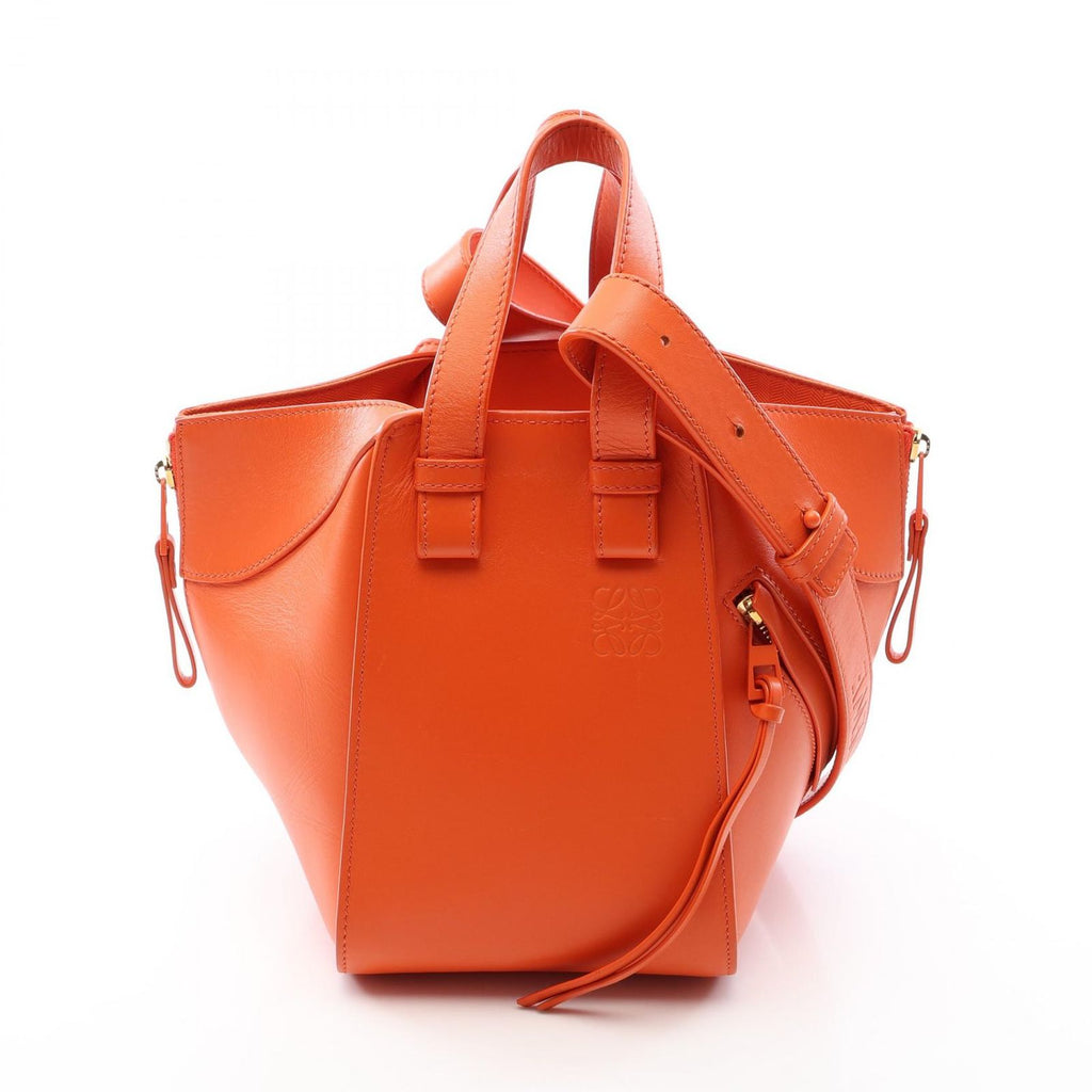 Loewe Handbag Hammock Compact 2-Way Orange Leather