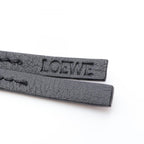 Loewe Charm Owl Gray Black White Leather Owl Keychain — view 3