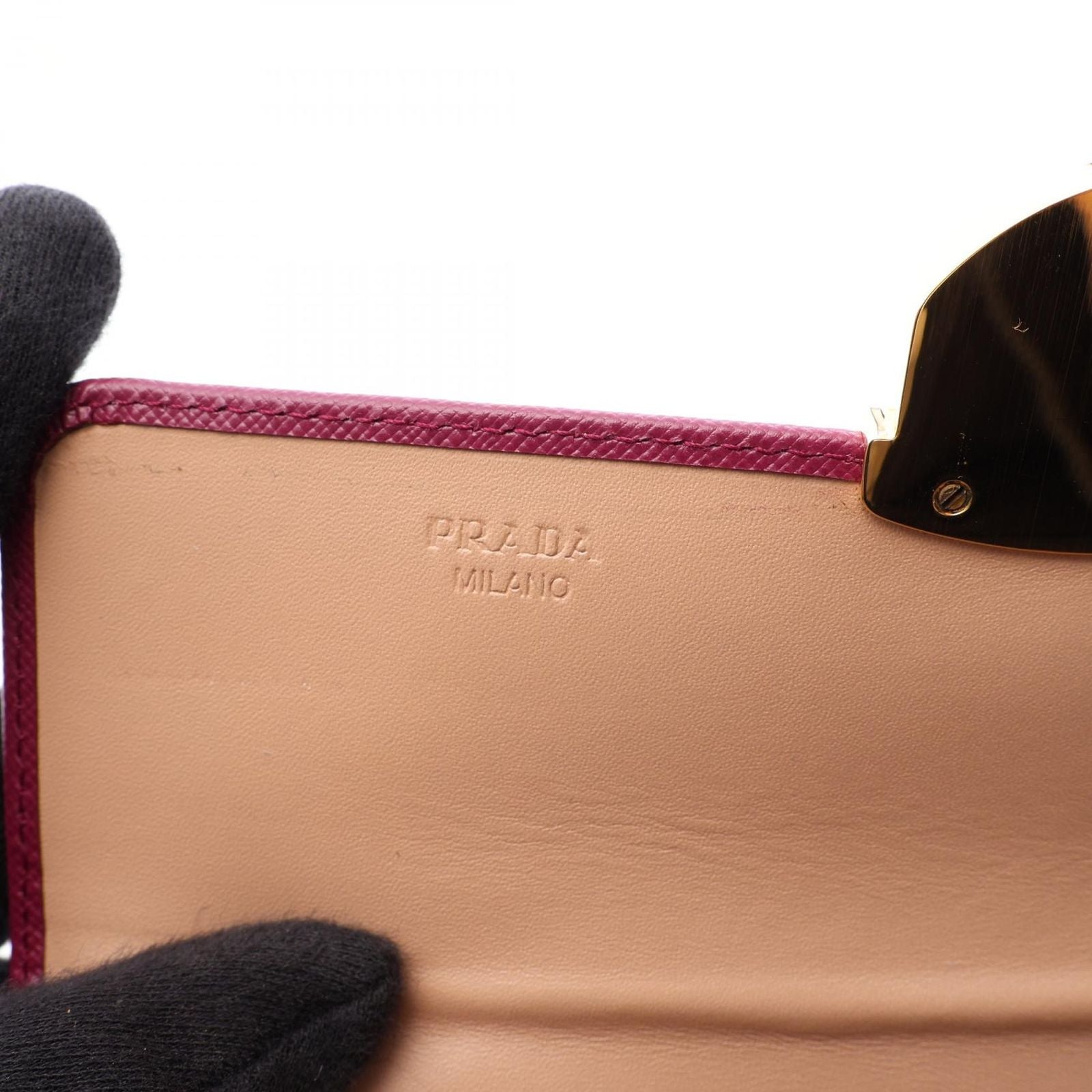 Prada Bifold Wallet Saffiano Tuc Purple Leather — view 4