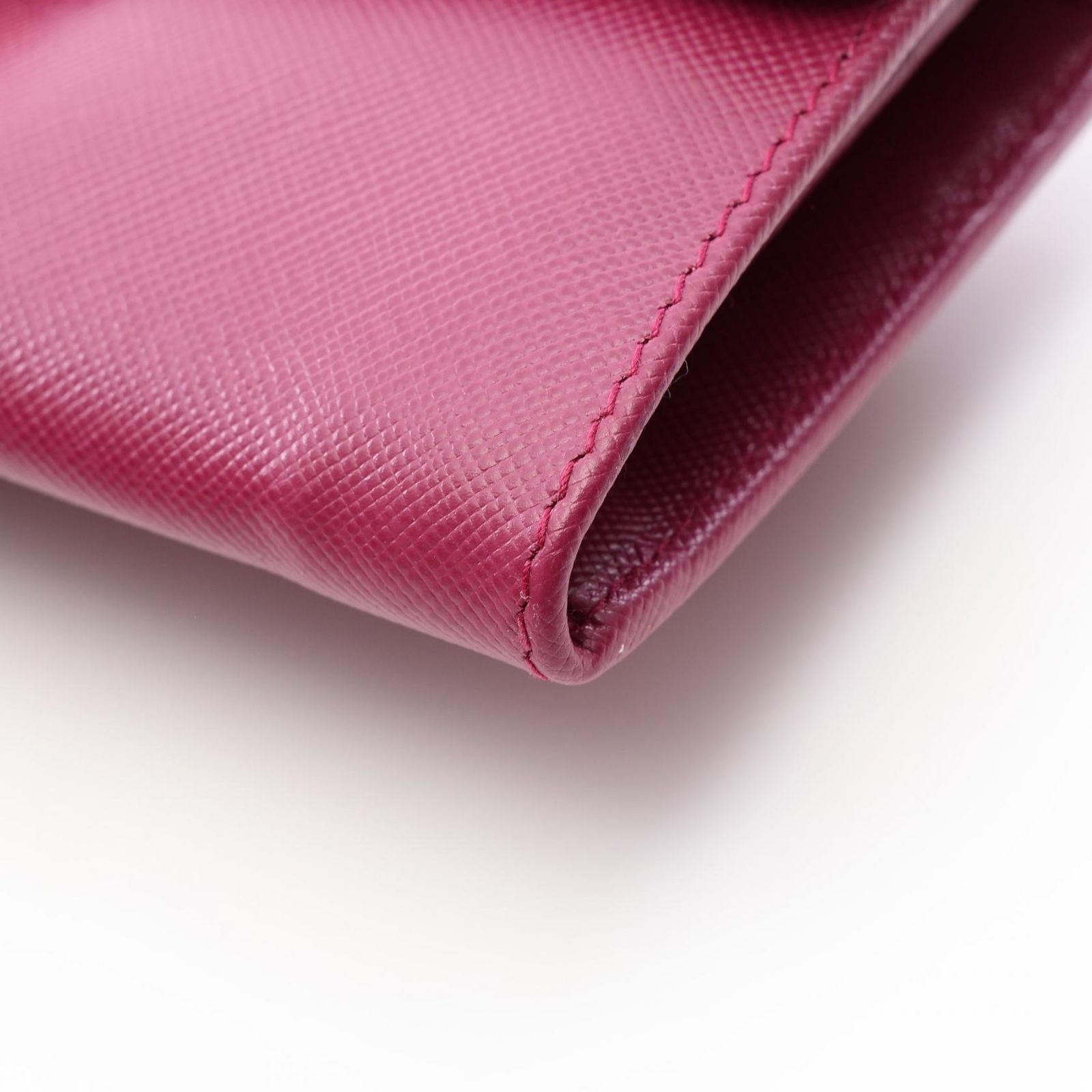 Prada Bifold Wallet Saffiano Tuc Purple Leather — view 5