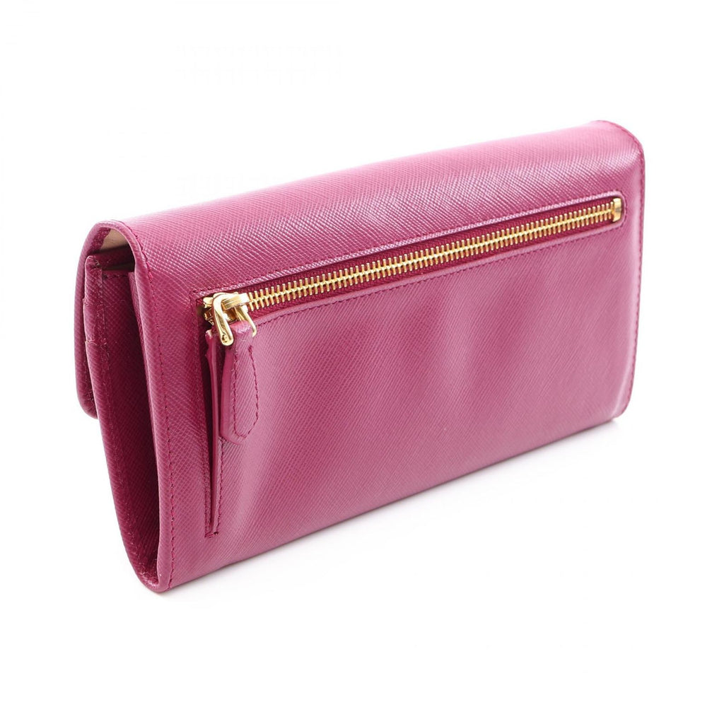 Prada Bifold Wallet Saffiano Tuc Purple Leather — view 2