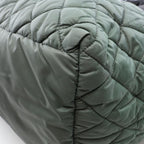 Chanel Tote Coco Cocoon MM Green Black Nylon Leather — view 8