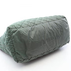 Chanel Tote Coco Cocoon MM Green Black Nylon Leather — view 6