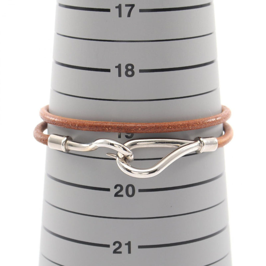 Hermes Bracelet Jumbo Choker Leather Stainless Steel — view 5