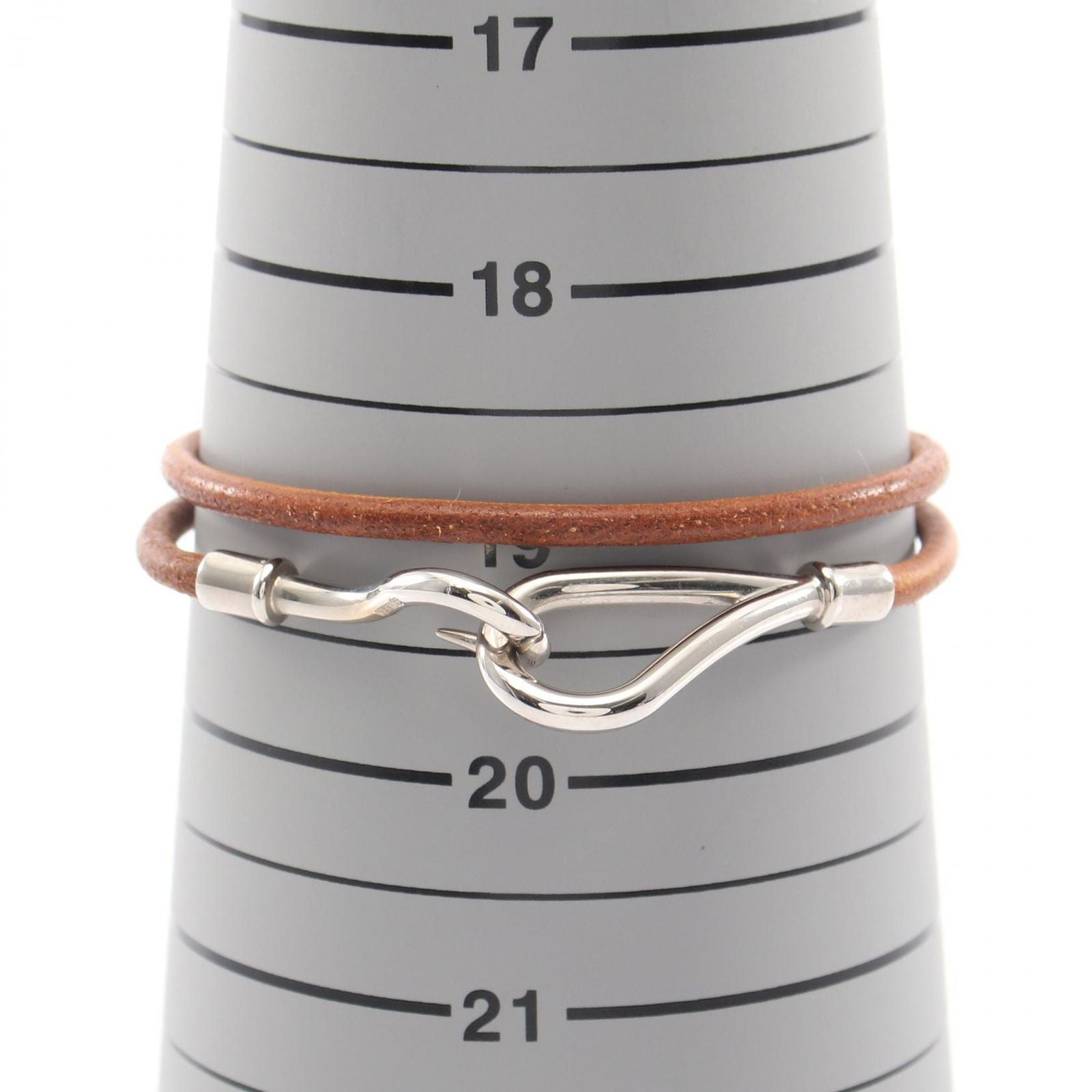Hermes Bracelet Jumbo Choker Leather Stainless Steel — view 5