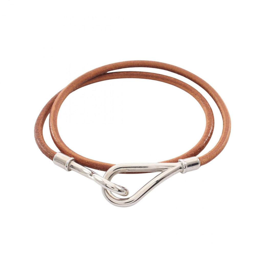 Hermes Bracelet Jumbo Choker Leather Stainless Steel