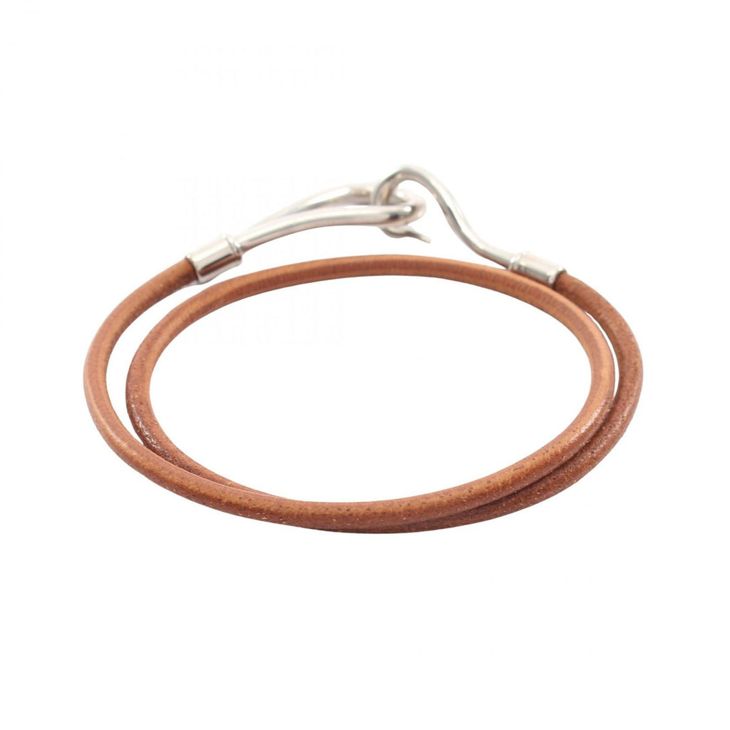 Hermes Bracelet Jumbo Choker Leather Stainless Steel — view 2
