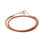 Hermes Bracelet Jumbo Choker Leather Stainless Steel — view 2